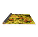 Sideview of Abstract Yellow Contemporary Rug, con1173yw