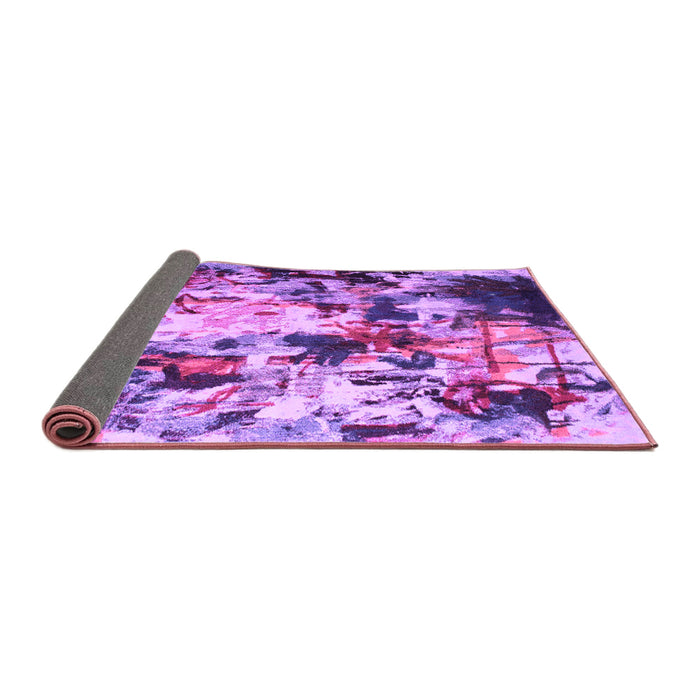 Sideview of Abstract Purple Contemporary Rug, con1173pur