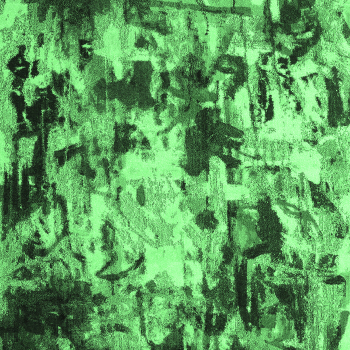 Machine Washable Abstract Emerald Green Contemporary Area Rugs, wshcon1173emgrn