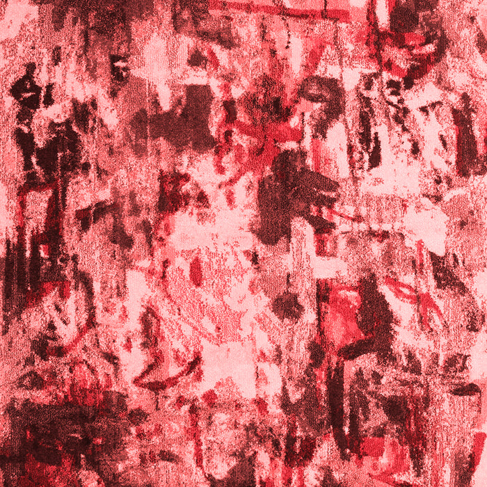 Machine Washable Abstract Red Contemporary Rug, wshcon1173red