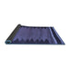 Sideview of Abstract Blue Contemporary Rug, con1174blu