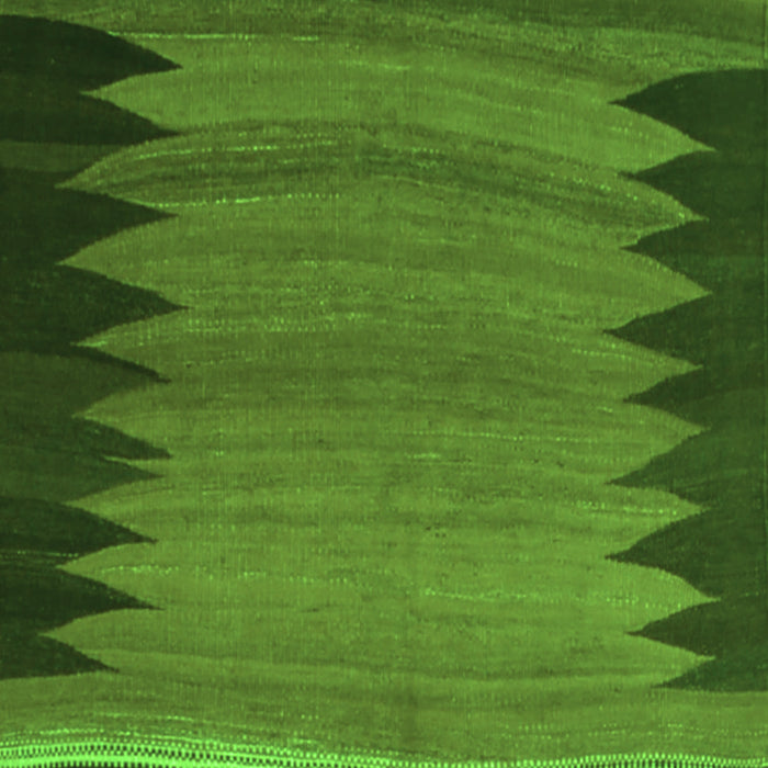 Serging Thickness of Machine Washable Abstract Green Contemporary Area Rugs, wshcon1174grn