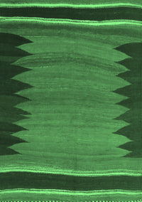 Abstract Emerald Green Contemporary Rug, con1174emgrn