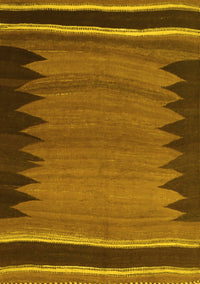 Abstract Yellow Contemporary Rug, con1174yw