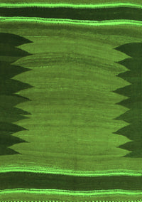 Abstract Green Contemporary Rug, con1174grn