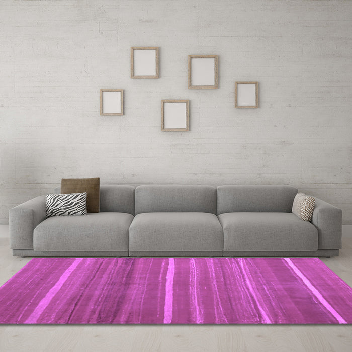 Machine Washable Abstract Purple Contemporary Area Rugs in a Living Room, wshcon1175pur
