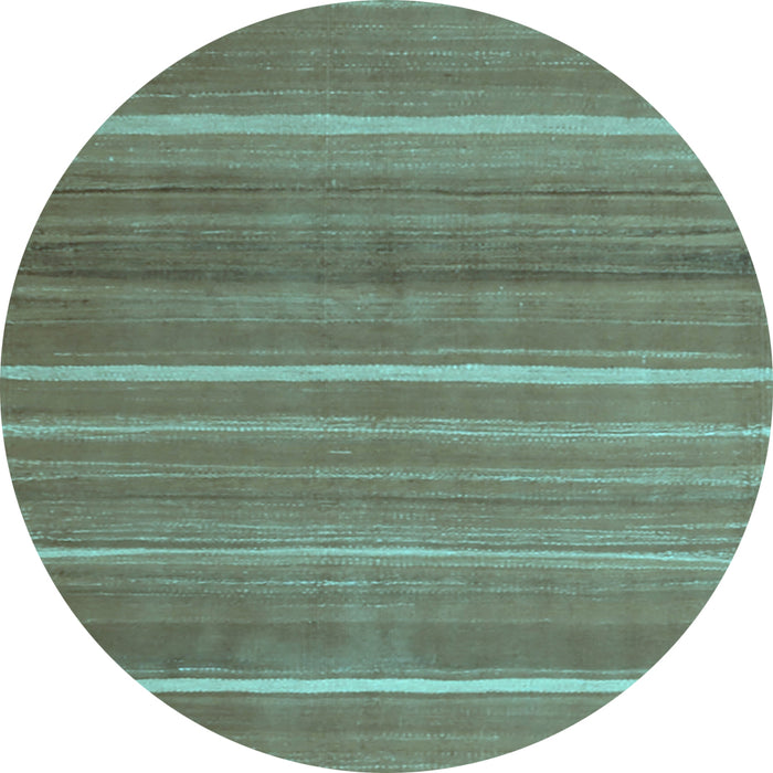 Round Machine Washable Abstract Light Blue Contemporary Rug, wshcon1175lblu