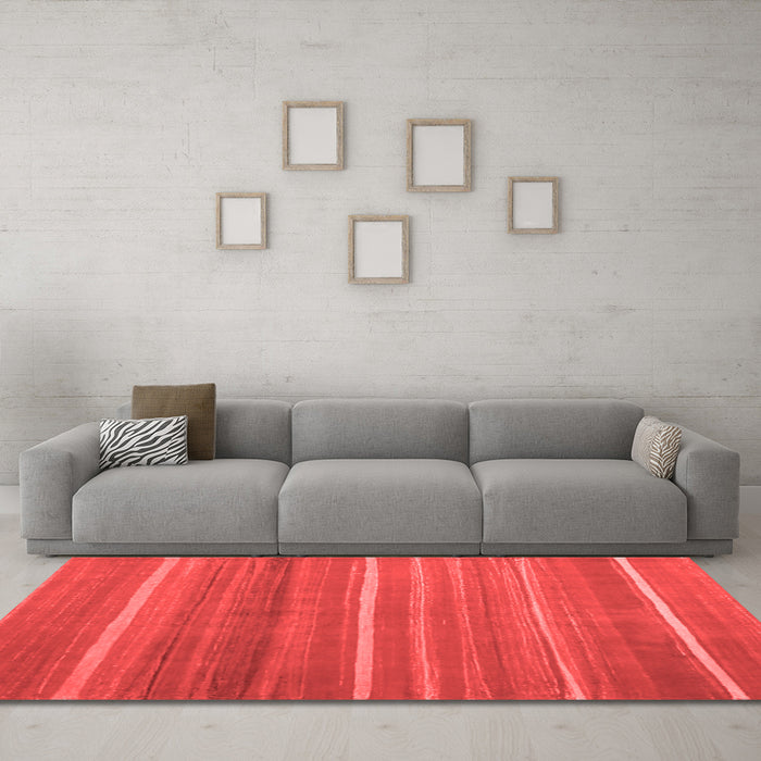 Contemporary Red Washable Rugs