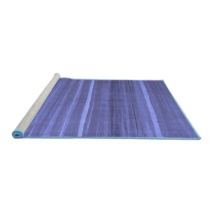 Sideview of Machine Washable Abstract Blue Contemporary Rug, wshcon1175blu