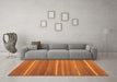 Machine Washable Abstract Orange Contemporary Area Rugs in a Living Room, wshcon1175org