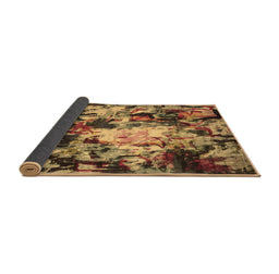 Sideview of Abstract Brown Contemporary Rug, con1176brn