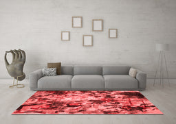 Contemporary Red Washable Rugs