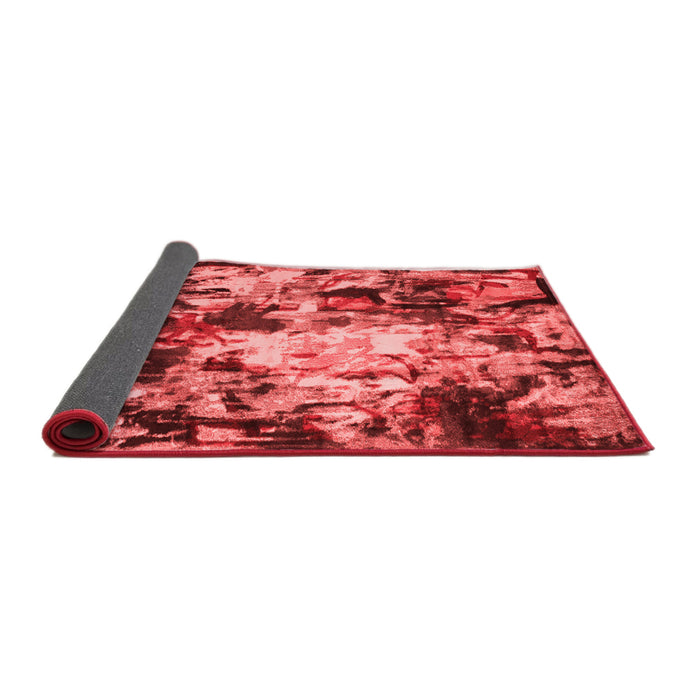 Abstract Red Contemporary Area Rugs