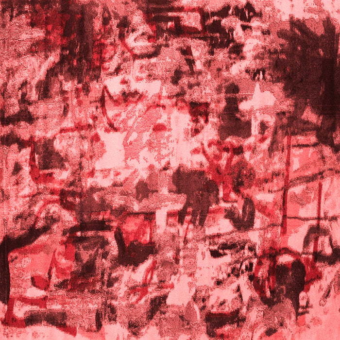 Machine Washable Abstract Red Contemporary Rug, wshcon1176red