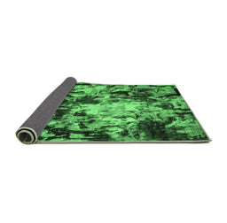 Sideview of Abstract Emerald Green Contemporary Rug, con1176emgrn