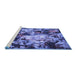 Sideview of Machine Washable Abstract Blue Contemporary Rug, wshcon1176blu