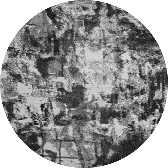 Square Abstract Gray Contemporary Rug, con1176gry