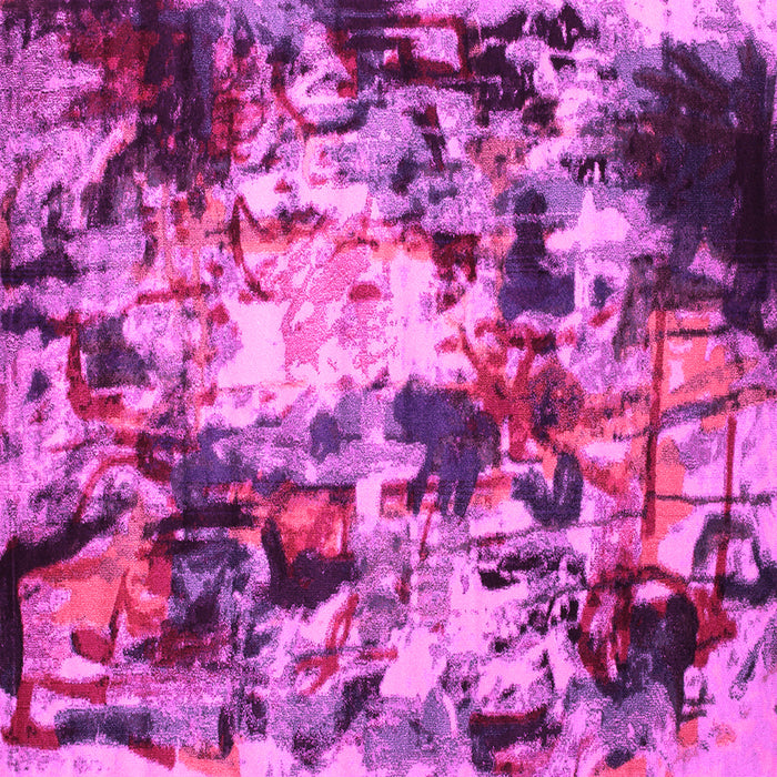 Square Abstract Pink Contemporary Rug, con1176pnk