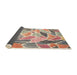 Thickness of Contemporary Deep Peach Orange Modern Rug, con1177