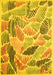 Abstract Yellow Contemporary Rug, con1177yw