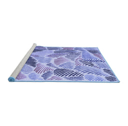 Sideview of Machine Washable Abstract Blue Contemporary Rug, wshcon1177blu