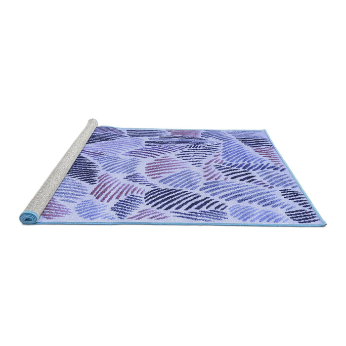 Sideview of Machine Washable Abstract Blue Contemporary Rug, wshcon1177blu