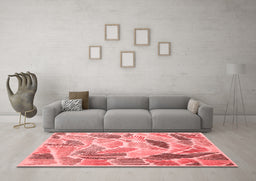 Contemporary Red Washable Rugs