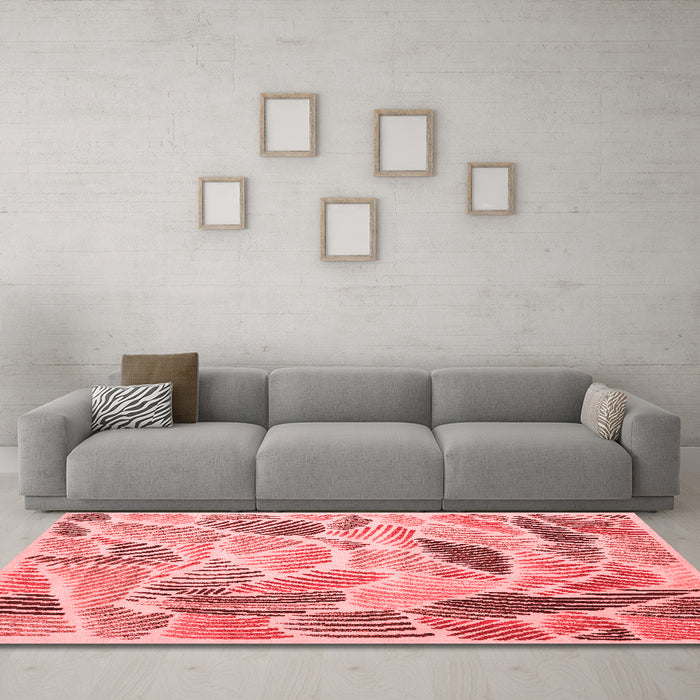 Contemporary Red Washable Rugs