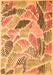 Abstract Orange Contemporary Rug, con1177org