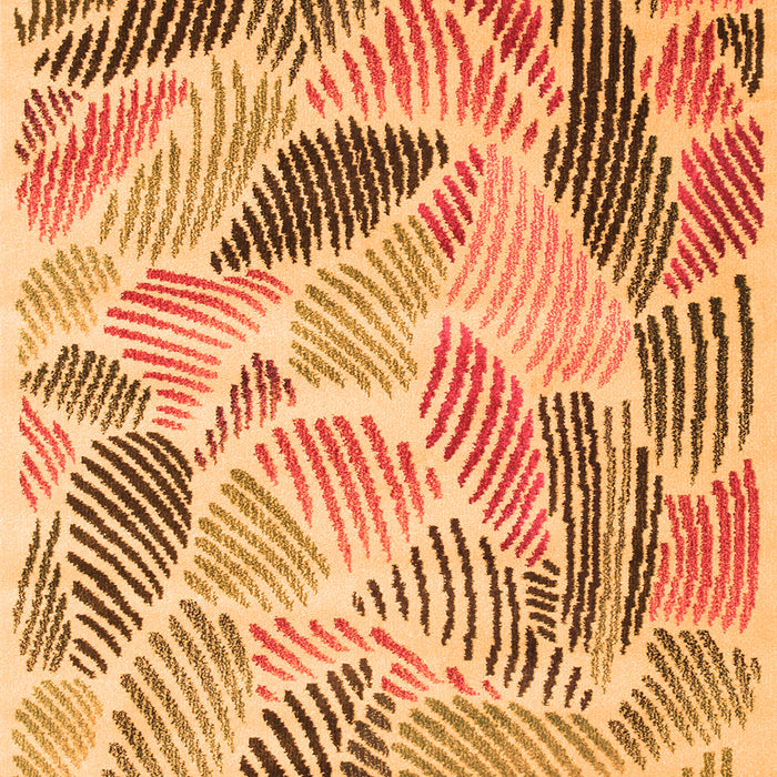 Abstract Orange Contemporary Rug, con1177org