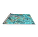 Sideview of Machine Washable Abstract Light Blue Contemporary Rug, wshcon1177lblu