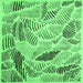 Square Abstract Emerald Green Contemporary Rug, con1177emgrn