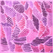 Square Abstract Pink Contemporary Rug, con1177pnk