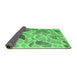 Sideview of Abstract Emerald Green Contemporary Rug, con1177emgrn