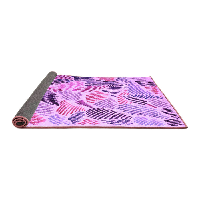 Sideview of Abstract Purple Contemporary Rug, con1177pur