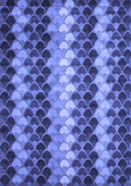 Abstract Blue Contemporary Rug, con1178blu