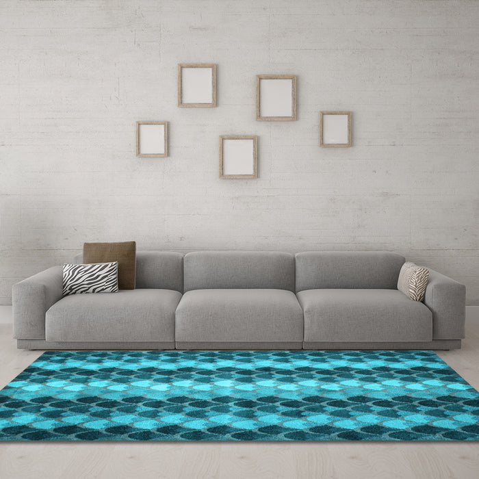Machine Washable Abstract Light Blue Contemporary Rug in a Living Room, wshcon1178lblu