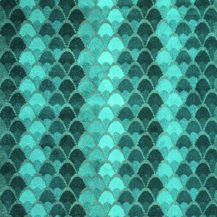 Abstract Turquoise Contemporary Rug, con1178turq