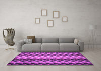 Machine Washable Abstract Pink Contemporary Rug, wshcon1178pnk