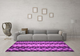 Machine Washable Abstract Pink Contemporary Rug in a Living Room, wshcon1178pnk