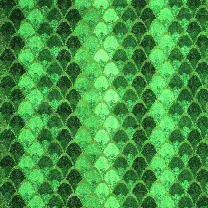 Abstract Green Contemporary Rug, con1178grn