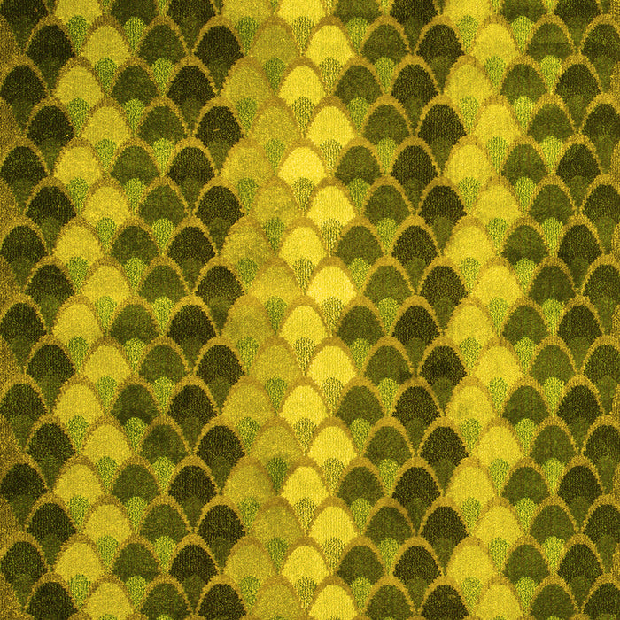 Abstract Yellow Contemporary Rug, con1178yw