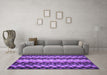 Machine Washable Abstract Purple Contemporary Area Rugs in a Living Room, wshcon1178pur