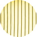 Round Solid Yellow Modern Rug, con1179yw