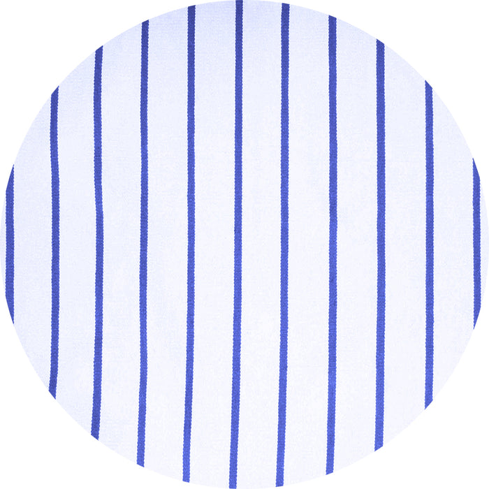 Round Machine Washable Solid Blue Modern Rug, wshcon1179blu