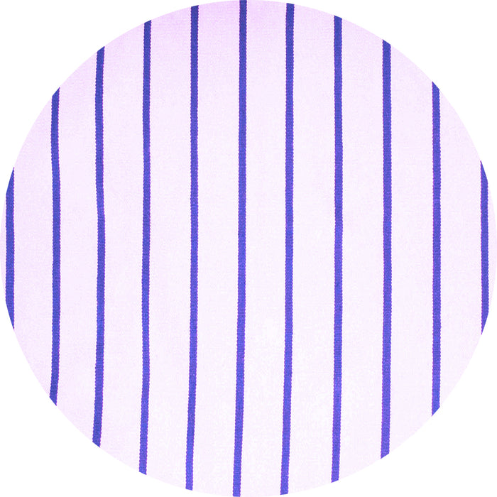 Round Machine Washable Solid Purple Modern Area Rugs, wshcon1179pur