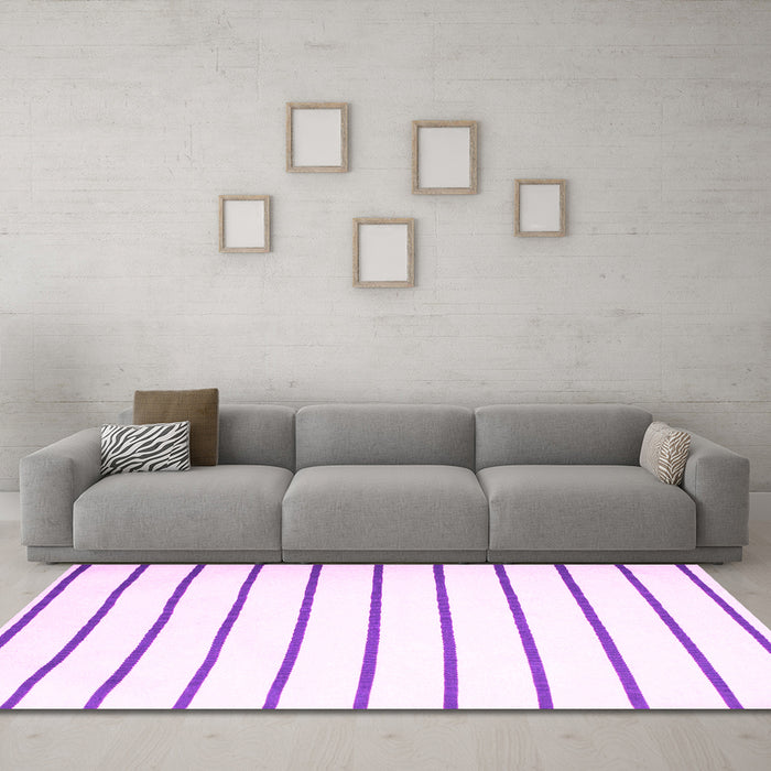 Machine Washable Solid Pink Modern Rug in a Living Room, wshcon1179pnk