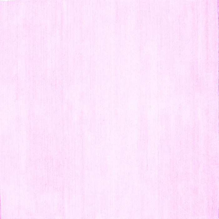 Square Machine Washable Solid Pink Modern Rug, wshcon117pnk