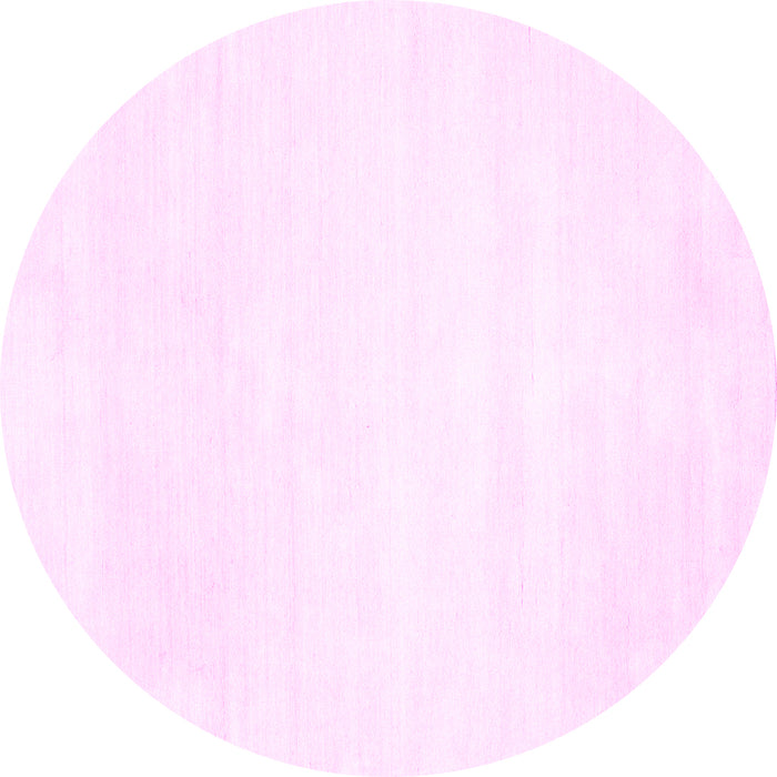 Round Solid Pink Modern Rug, con117pnk