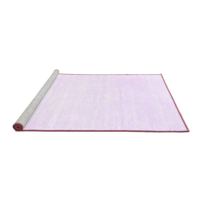 Sideview of Machine Washable Solid Purple Modern Area Rugs, wshcon117pur